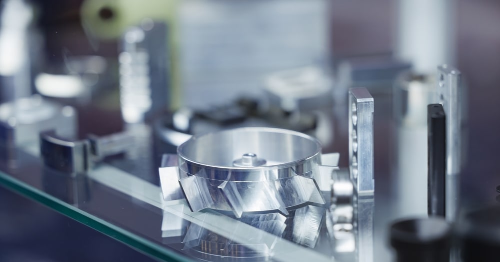 Precision,Metal,Components,After,Cnc,Machining,Process,In,Industrial,Setting.